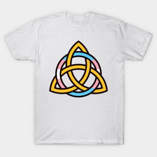 Trans Pride Encircled Triquetra T-Shirt